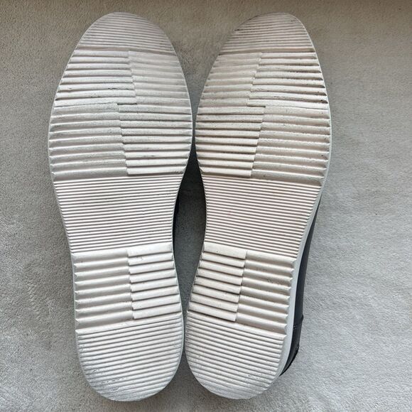 Marc Nolan Abe Navy Blue Leather & Tan Cream Canvas Loafers Men15 Slip On Boat - Picture 15 of 16